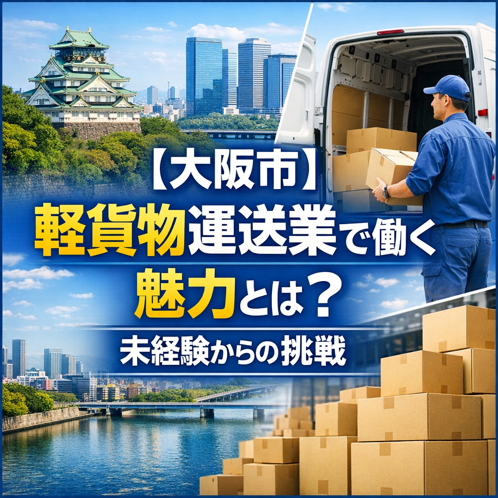 【大阪市】軽貨物運送業で働く魅力とは？未経験からの挑戦