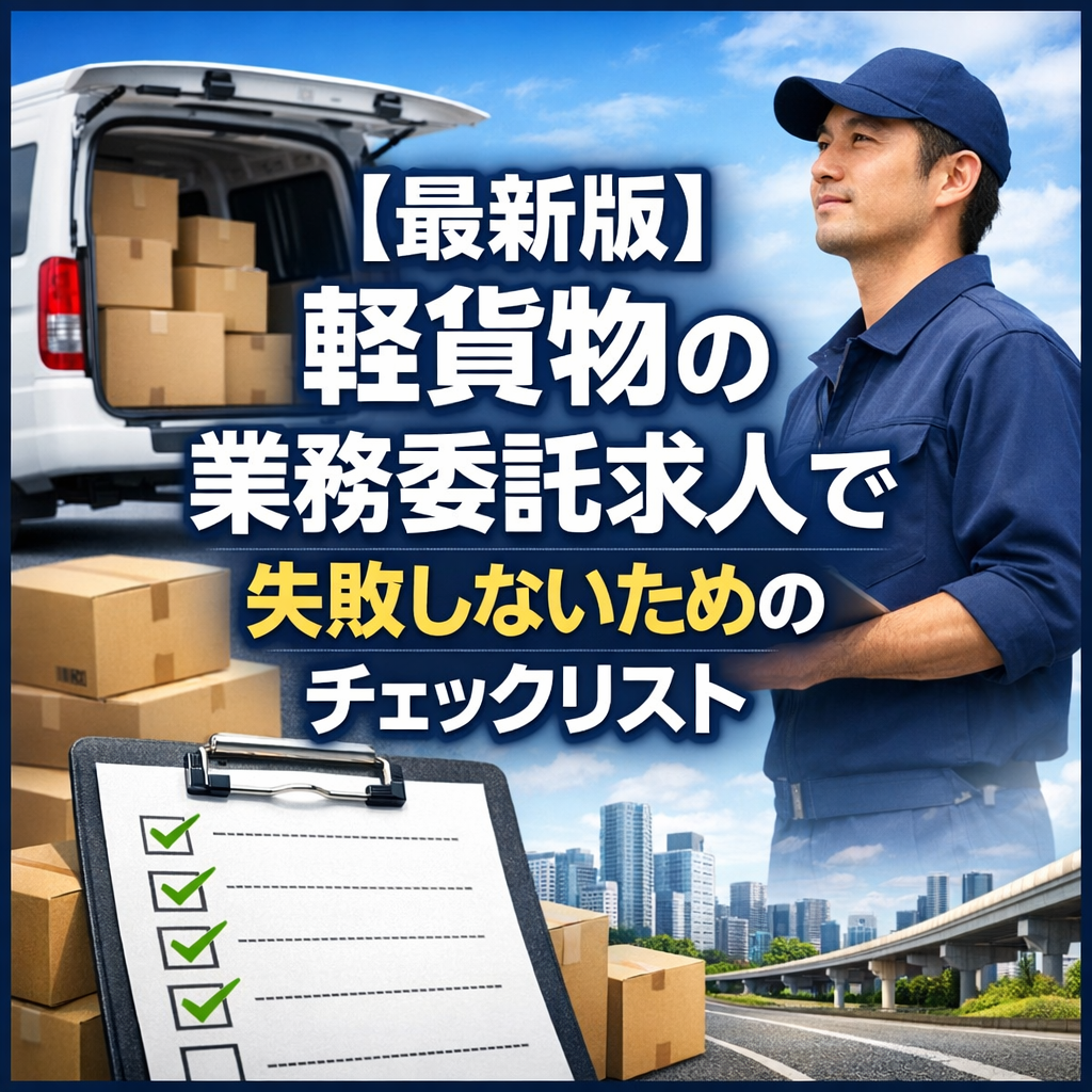 【最新版】軽貨物の業務委託求人で失敗しないためのチェックリスト