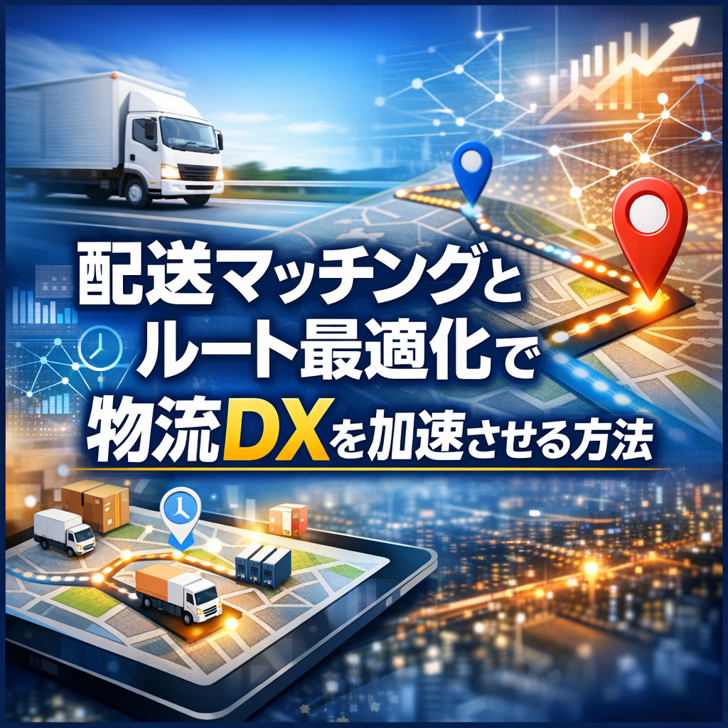 配送マッチングとルート最適化で物流DXを加速させる方法