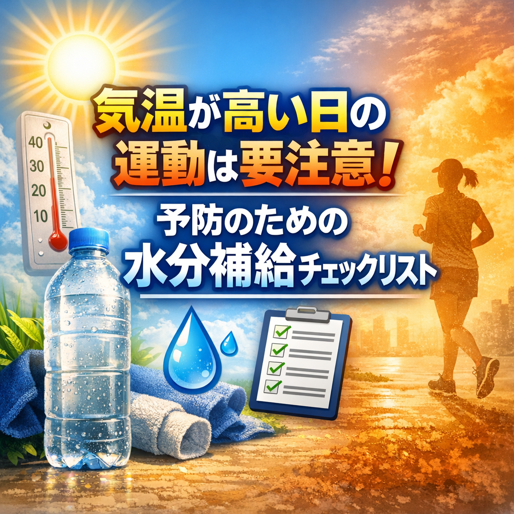 気温が高い日の運動は要注意！予防のための水分補給チェックリスト