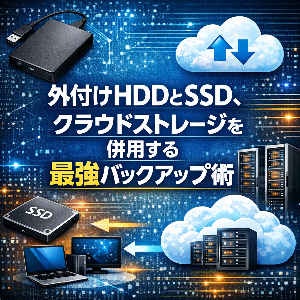 外付けHDDとSSD、クラウドストレージを併用する最強バックアップ術