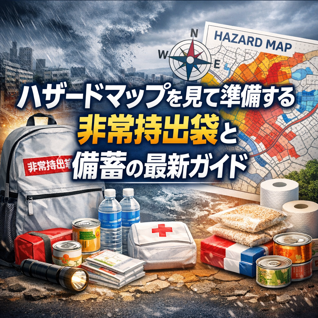 ハザードマップを見て準備する非常持出袋と備蓄の最新ガイド