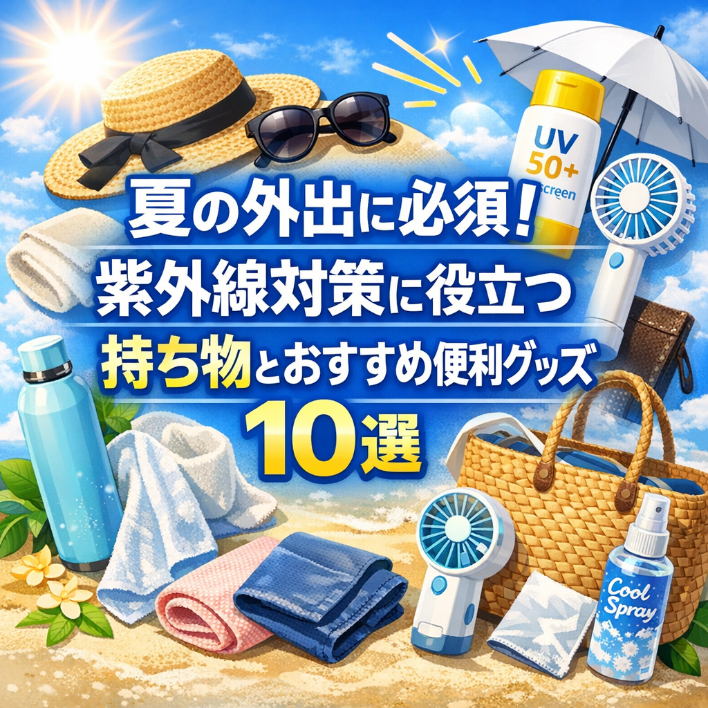 夏の外出に必須！紫外線対策に役立つ持ち物とおすすめ便利グッズ10選
